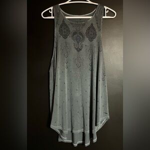 American Eagle Outfitters Blue Soft and Sexy Paisley Tank Top